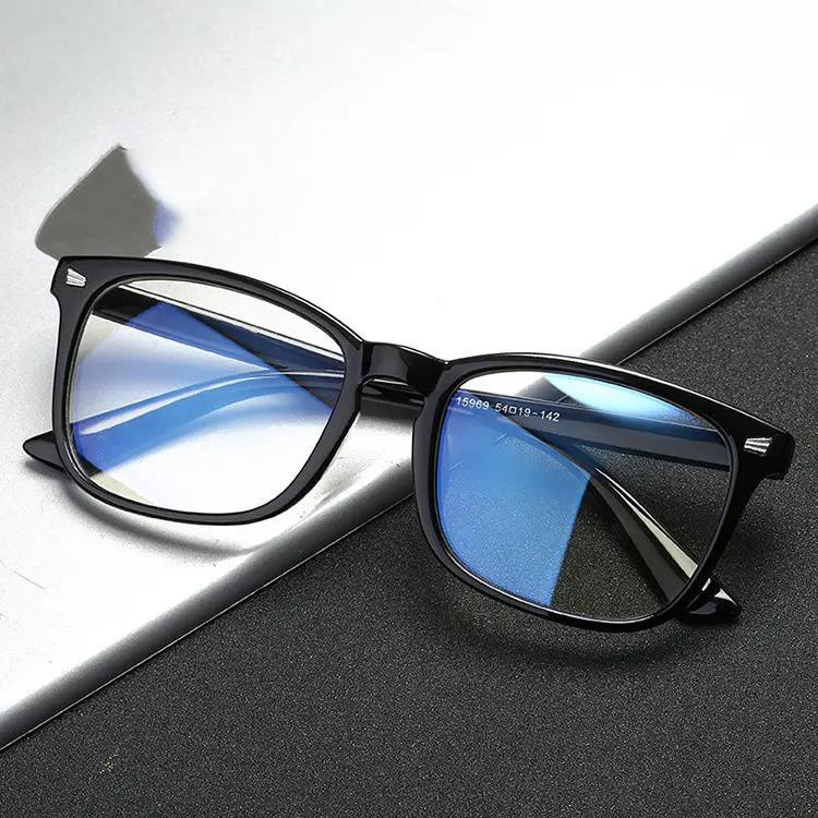 2024 logotipo personalizado computadora anti luz azul retro marco óptico cuadrado al por mayor mujeres gafas hombres gafas diseño gafas