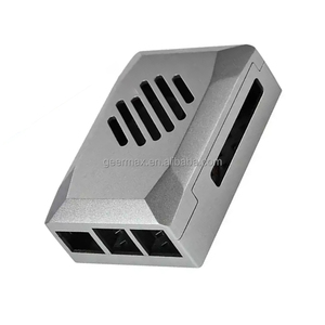 Raspberry Pi5 Funda de ABS plateada con ventilador de refrigeración Cubierta superior extraíble Raspberry Pi 5 Placa DE DESARROLLO Cubierta trasera Fundas traseras - Product Image 1