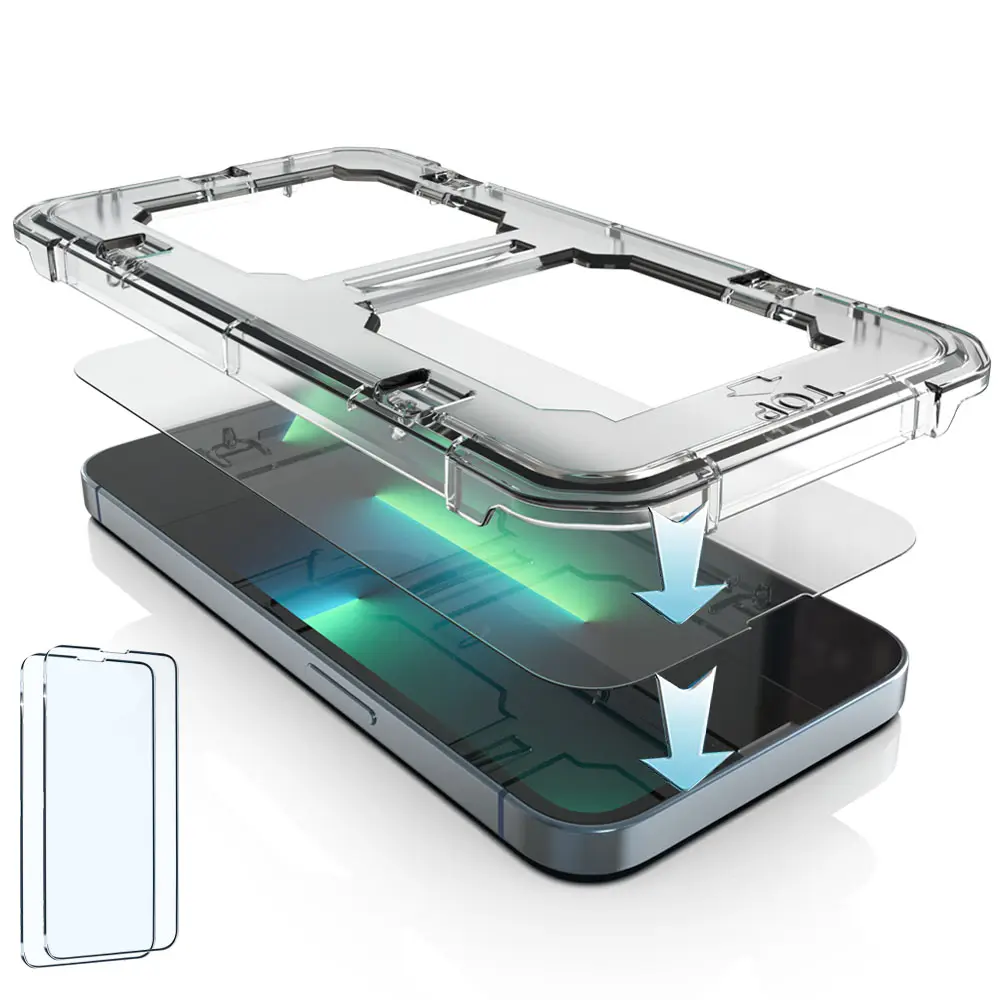 Per la cornice dell'applicazione iphone 14 e per la cornice di installazione in vetro temperato iPhone 14