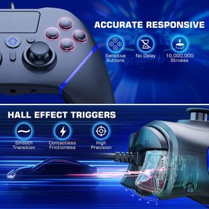 Controlador con cable GPD para PS5 Hall Joystick Trigger Control de modo Turbo para Playstation 5 Control remoto Compatible P5/P4/PC - Product Image 3