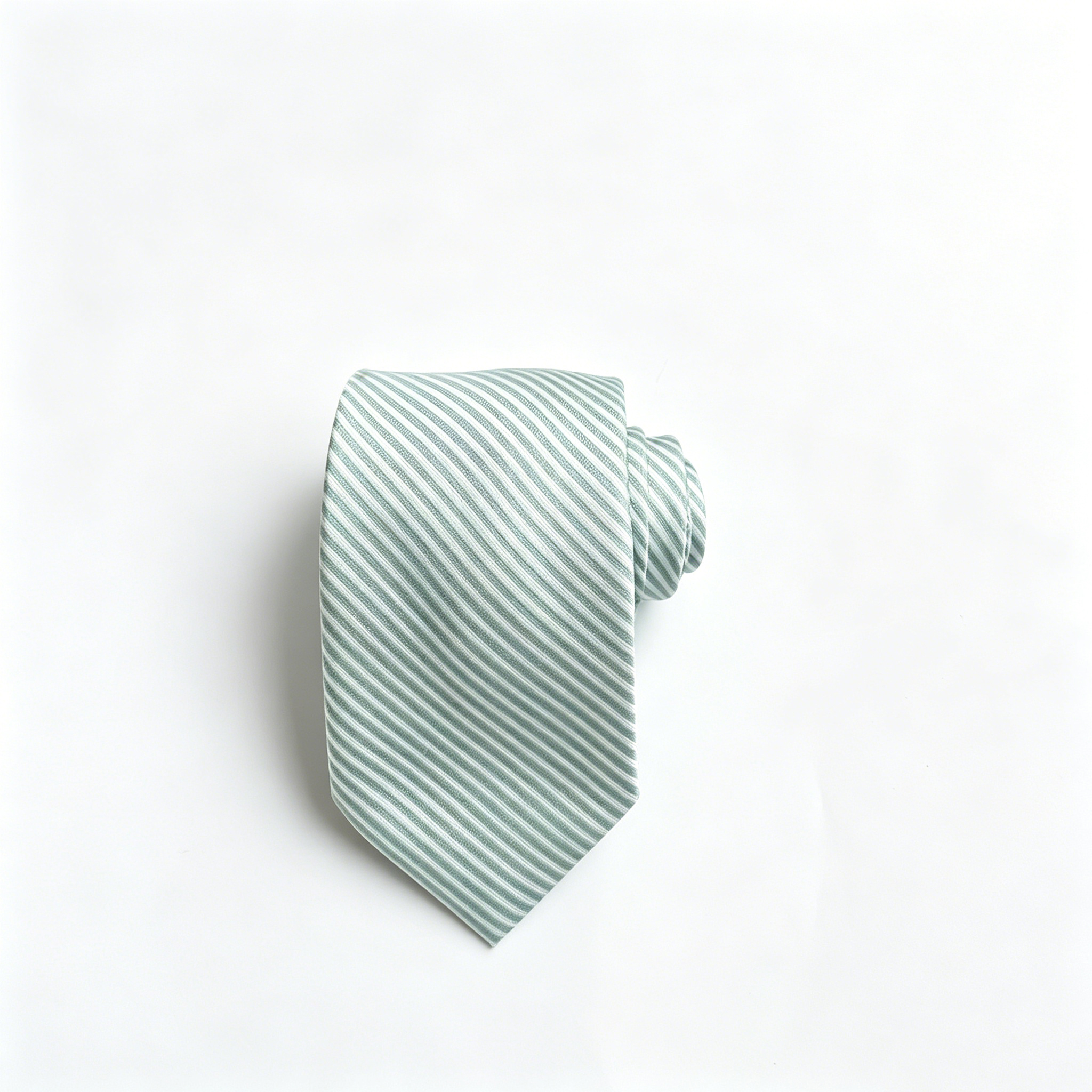 Mint green & white diagonal stripe