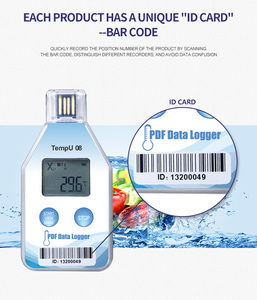 YIERYILCDディスプレイIP67レコーダー湿度USB温度データロガー果物寒冷農業製薬研究所用 - Product Image 6