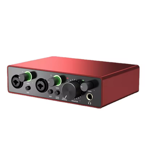 AMACEX Profesional XLR 48V Micrófono Mezclador de audio Tarjeta de sonido Grabación de estudio Interfaz de audio USB - Product Image 1