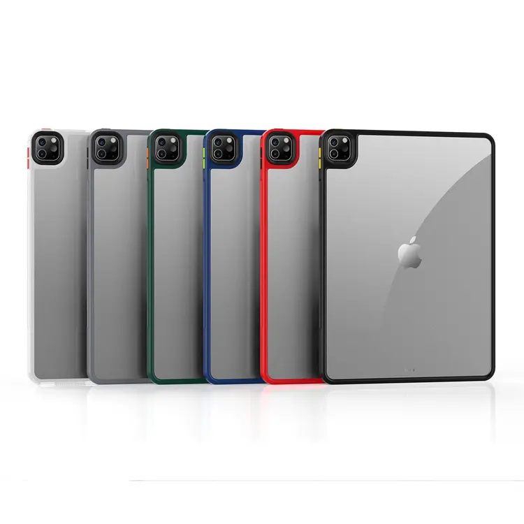 Casing Tahan Gores PC TPU untuk iPad Air4/Air5 10.9 Tahan Guncangan Penutup Bening Transparan untuk iPad Pro 11 12.9 10.2 Mini 6