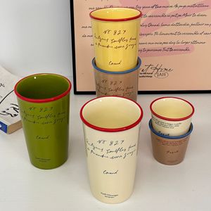 Creative Cute Simple Straight <strong>Cup</strong> Colorful Beauty Coffee Milk Ceramic <strong>Cup</strong> <strong>Cup</strong> - Product Image 1