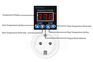 插座恒温器数字温度控制器插座110V 220V NTC传感器探头加热冷却欧盟美国英国插头 - Product Image 4