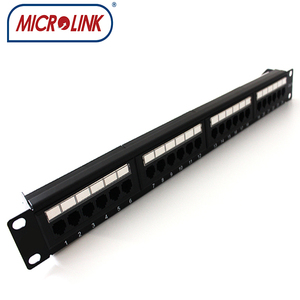 Panel de parche de red CAT6 UTP RJ45, Panel Modular cargado de 24/ 48 puertos, 19 pulgadas, con Krone y 110 dual IDC