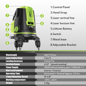 緑色光レーザー235ライン高精度強力光細線赤外線自動レベリングレベル - Product Image 4