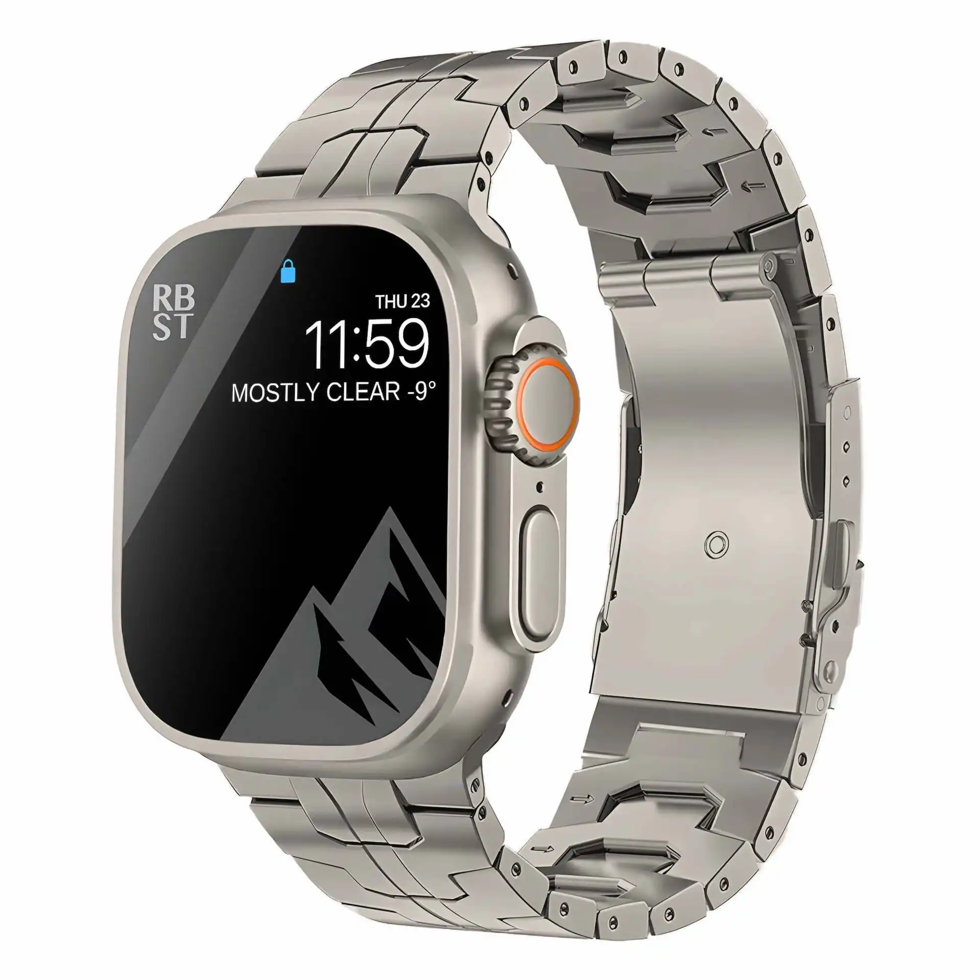 Cinturino da polso per orologio in titanio di lusso di Design di lusso per orologio Apple Watch 6 7 8 SE Ultra 49 mm