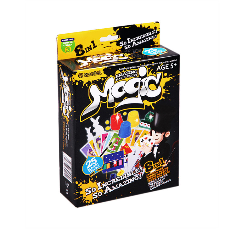 Good service magic products manufacturer from China 25 funny magic tricks 8 magic props set for kids