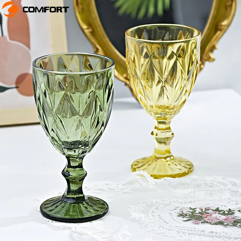 Copos de vinho Goblet Copos Round Champagne Oem Plástico para festa e casamento Boa qualidade Copos coloridos por atacado 350ml