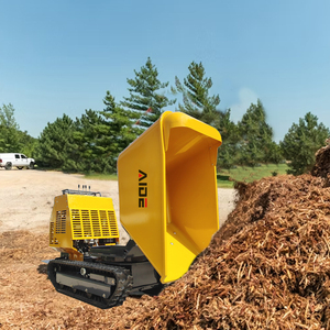 ¡Envío gratuito! Euro5 13.5hp Motor diésel con orugas Mini Dumper Cargador frontal con bomba giratoria de 270 grados Carga automática para 1200kg