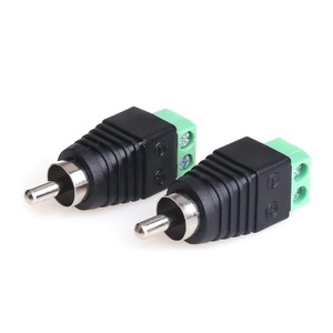 Cable RCA sin soldadura adaptador de Audio Phono RCA macho enchufe a AV tornillo Terminal Audio Video altavoz Cable AV Jack conectores - Product Image 2