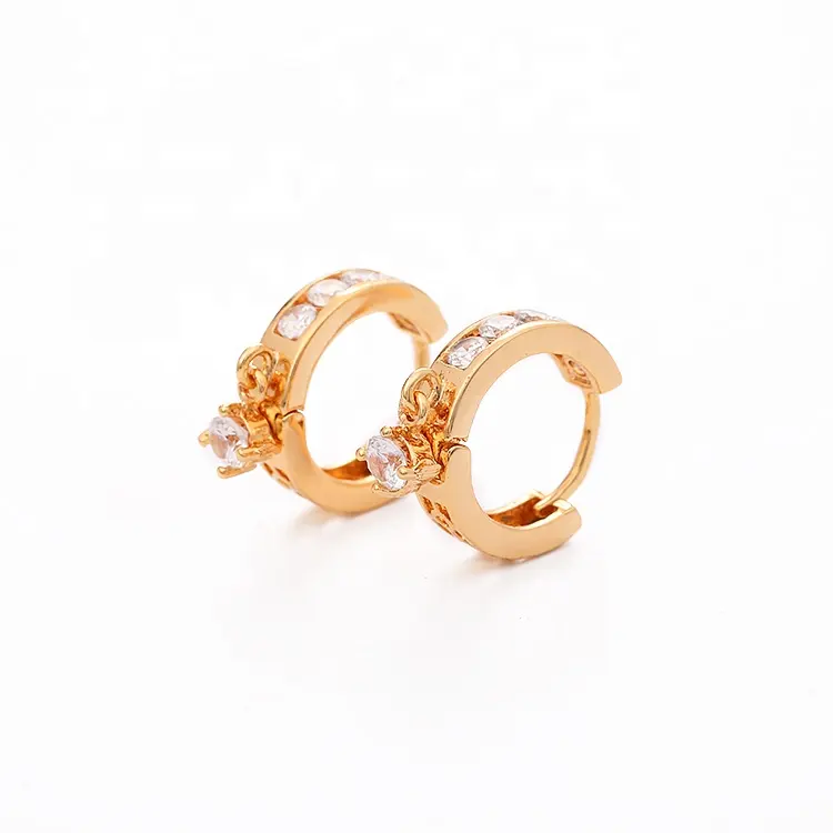 Huggie-pendientes de plata de primera ley y circón para mujer, aretes pequeños, aros pequeños, oro plateado, 18k, 14k, 12