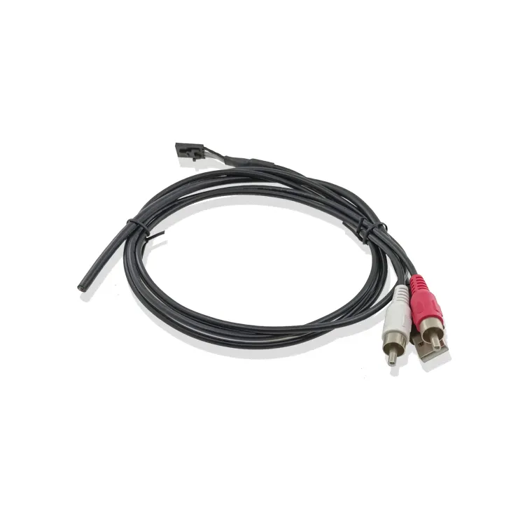 Usb Een Mannelijk Naar 2 Rca Mannelijke Av Splitter Kabel Tv Aux Audio Video Adapter Usb Naar 2rca Videokabel Met 4-Pins Connector