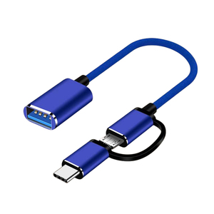 用于游戏手柄闪存盘的2合1 USB 3.0 OTG适配器C型微型USB至USB 3.0适配器电缆OTG转换器 - Product Image 1