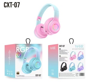Thiết Kế Mới CXT-07 RGB Hơn Tai Nghe Tai Nghe <span class=keywords><strong>LED</strong></span> <span class=keywords><strong>Taotronics</strong></span> Tai Nghe Tai Vỏ Bluetooth PC Chơi Game Tai Nghe - Product Image 6