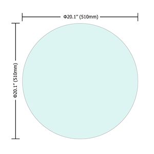 DB 20 "透明钢化玻璃桌面1/4" 厚抛光边缘中空结构显示屏浴室平板浮法玻璃 - Product Image 5