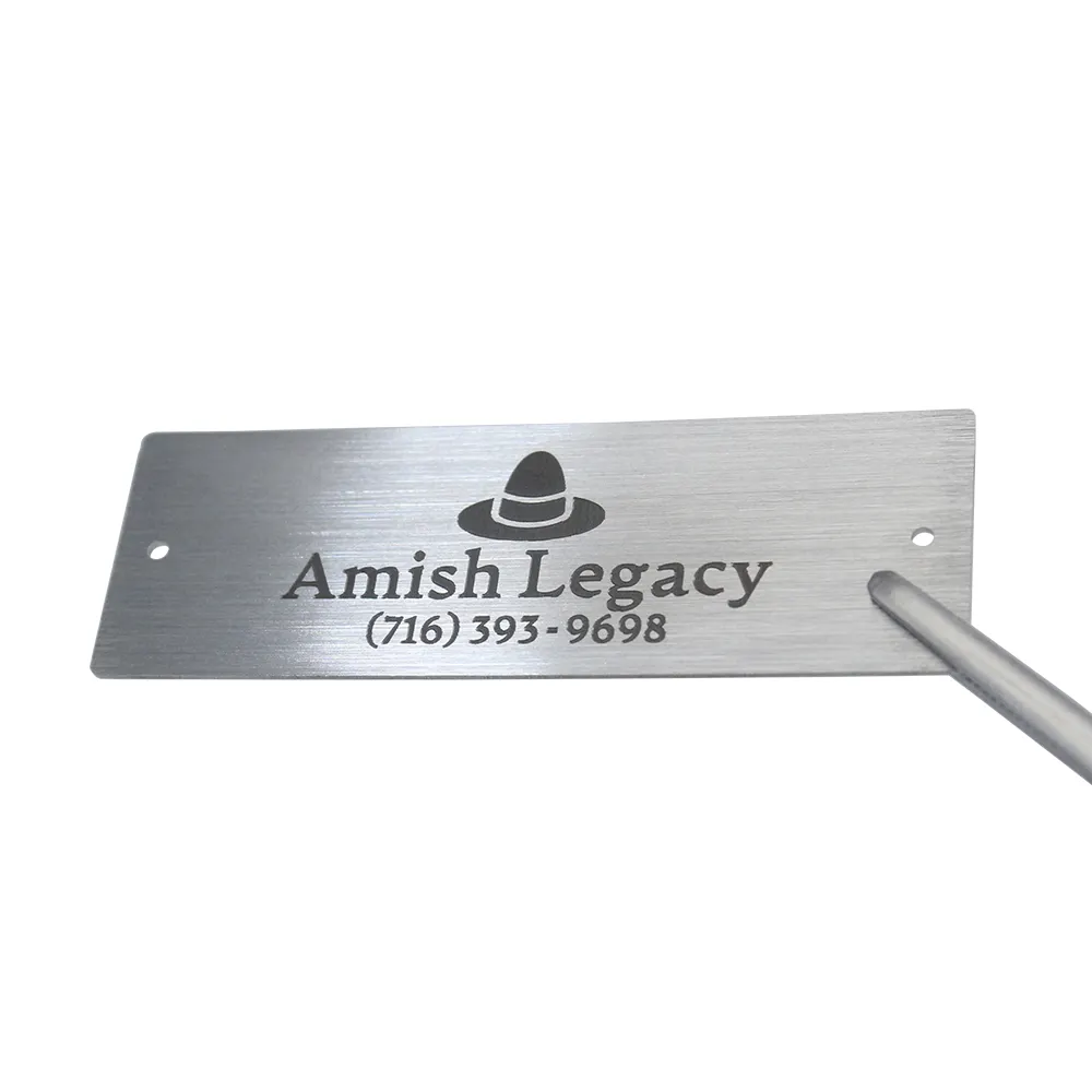 Engraved Laser Print Customized Logo Stainless Steel Anti-rust Metal Name Plate Wide Uses Brand Labels and Tags