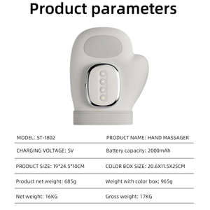 Masseur des mains avec compresse thermique sans fil Arthristis Canal carpien Engourdissement Circulation Soulagement de la douleur Du poignet à la paume des doigts - Product Image 6