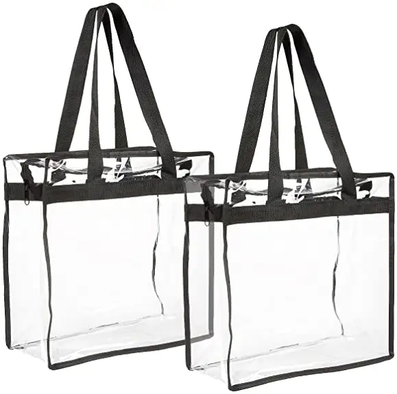 Toptan şeffaf su geçirmez pvc taşıma çantası unisex, özelleştirilebilir şeffaf crossbody Messenger omuz fermuarlı çanta