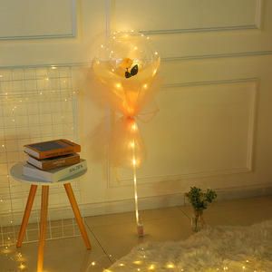 ชุดลูกโป่งโบโบโบโบดอกไม้บานเรืองแสง LED สำหรับงานหมั้นวันวาเลนไทน์ - Product Image 4