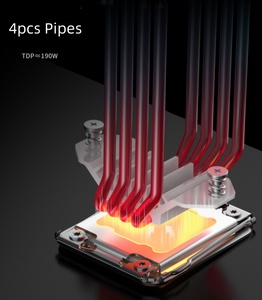 Enfriador de CPU de computadora con pantalla para CPU Intel y AMD Función PWM Disipador de calor de aluminio Pequeño ventilador PWM de 92x92x25mm