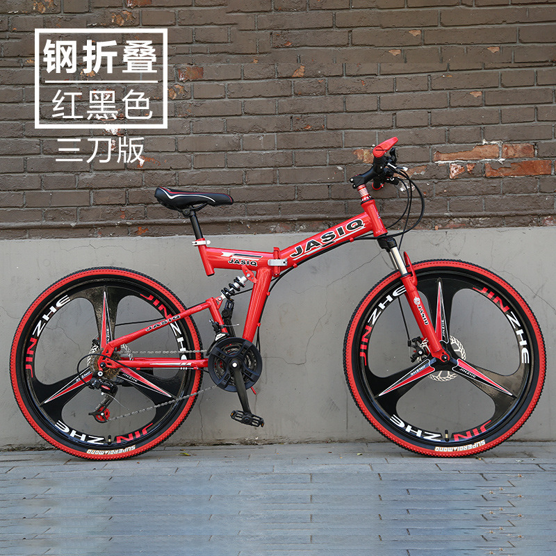 21 speed red three knife wheel
