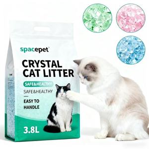 ทรายแมวซิลิกาเจลคริสตัล หลายกลิ่น ไม่จับตัวเป็นก้อน กำจัดกลิ่น ดับกลิ่น ทรายแมวสีคริสตัล - Product Image 1