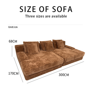 Moderner Kompressionssofa-Bezug aus Samt für Wohnzimmermöbel, vakuumiert, großes Schlafsofa, anpassbar - Product Image 2