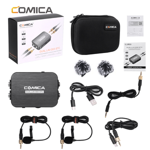 COMICA Micrófono Lavalier desmontable y multifuncional de doble cabezal (para interfaz de 3,5mm y interfaz de teléfono inteligente y computación de interfaz de mm - Product Image 5