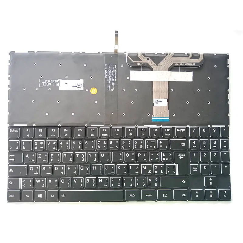 Nouveau AR pour Lenovo Legion Y7000 Y7000P Y530 15 Y530P Y530-15ICH clavier d'ordinateur portable rétro-éclairé arabe