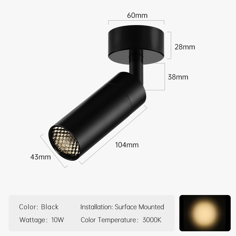 3000K-10W-BLACK-SUFACE
