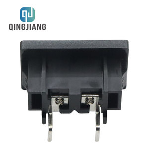 AC C8 Power <strong>Socket</strong> 2.5A 250V 2 Pins Female C7 Power Outlet Snap in 2.0mm Big Pins for PDU Female Connector