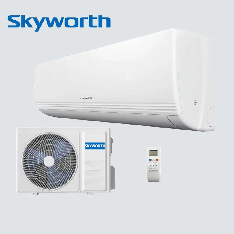 Skyworth Factory OEM 9000 12000 18000 24000 AC Inverter AC btu R410a AC Split panas dan pendingin untuk rumah