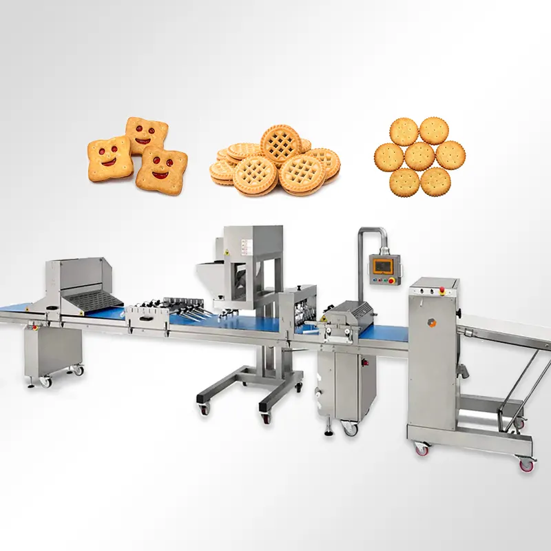AICNPACK petite ligne de production de biscuits ligne d'alimentation et d'emballage automatique ligne de machine à biscuits ours