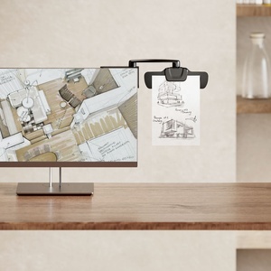 Adjustable Office Supplies Paper Folder Holder for <strong>Computer</strong> Monitor Stand With 3M Sticker Swivel 360 Degrees Typing Reading - Product Image 1
