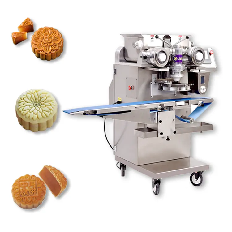 Línea de producción automática de máquina de Mking incrustante de pastel de Luna o Mochi multifunción