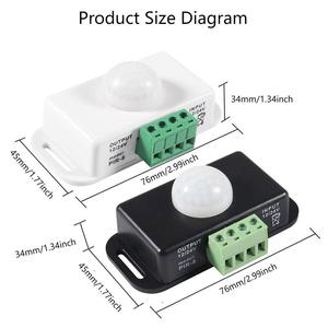 DC 12V-24V 8A PIR-Bewegungs sensorsc halter Automatisch einstellbarer Bewegungs sensor Bewegungs sensor Infrarot-PIR Für LED-Licht PIR -8