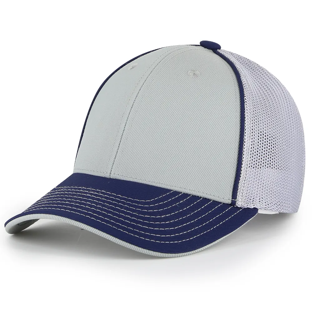Gorra de béisbol de malla elástica Tactel de perfil bajo estructurada con bordado plano