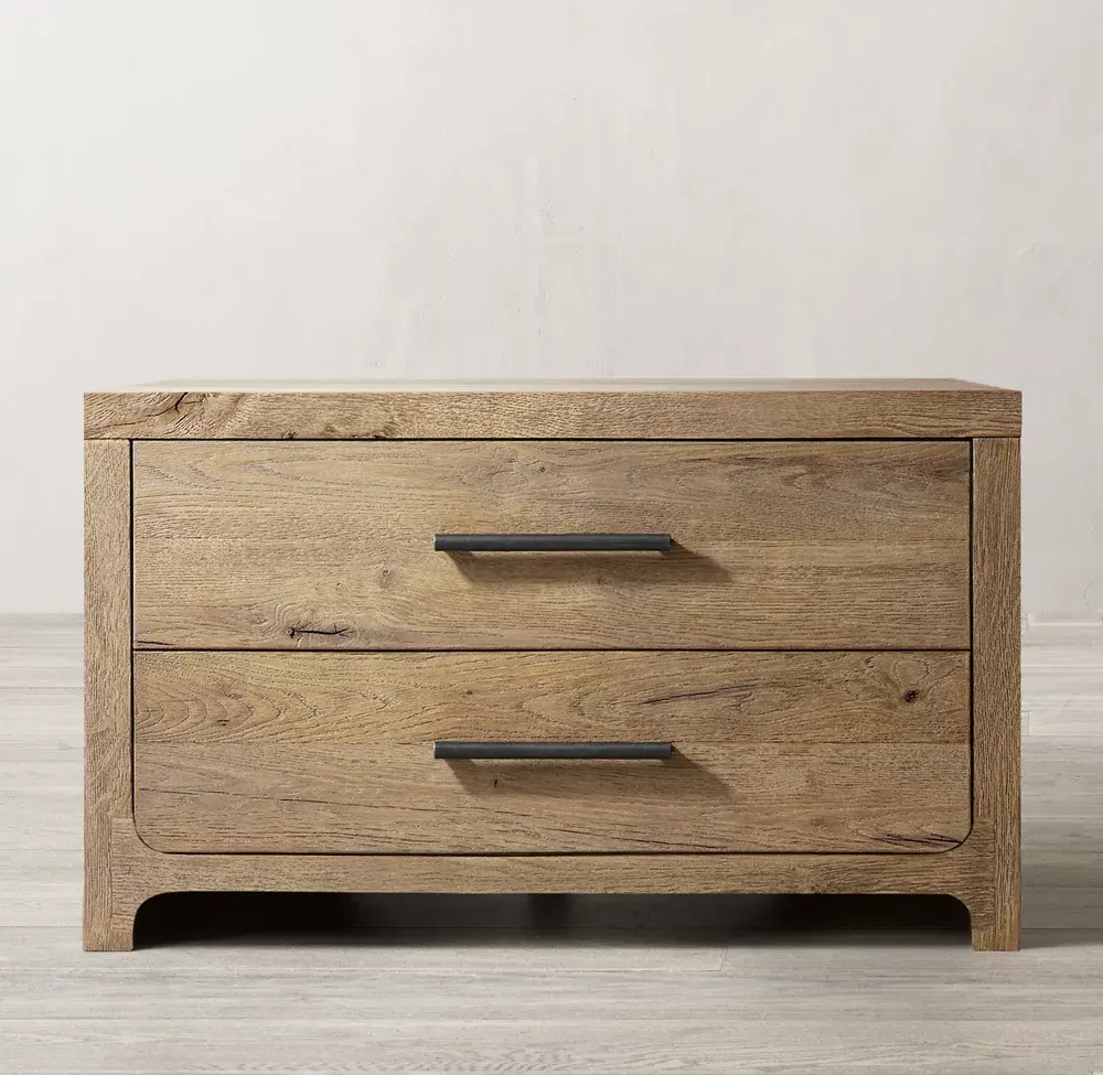 Sassanid – ensemble de chambre à coucher de luxe américain contemporain, en chêne naturel vieilli, table de nuit fermée, nouvel arrivage