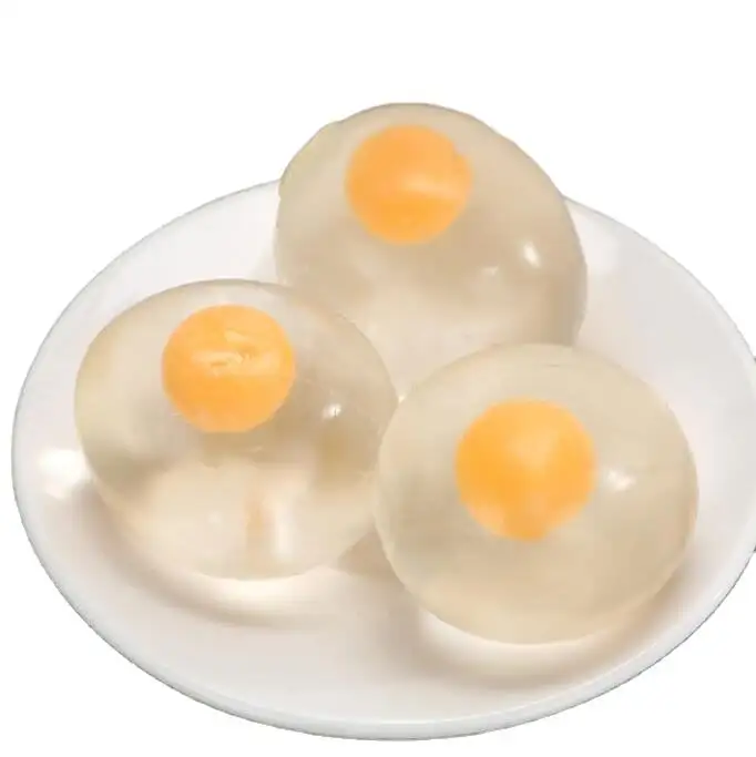 저렴한 TPR 스트레스 장난감 계란 스플래트 볼 패스 미생물 시험 짜기 계란 단일 노른자 스플래트 스트레스 완화
