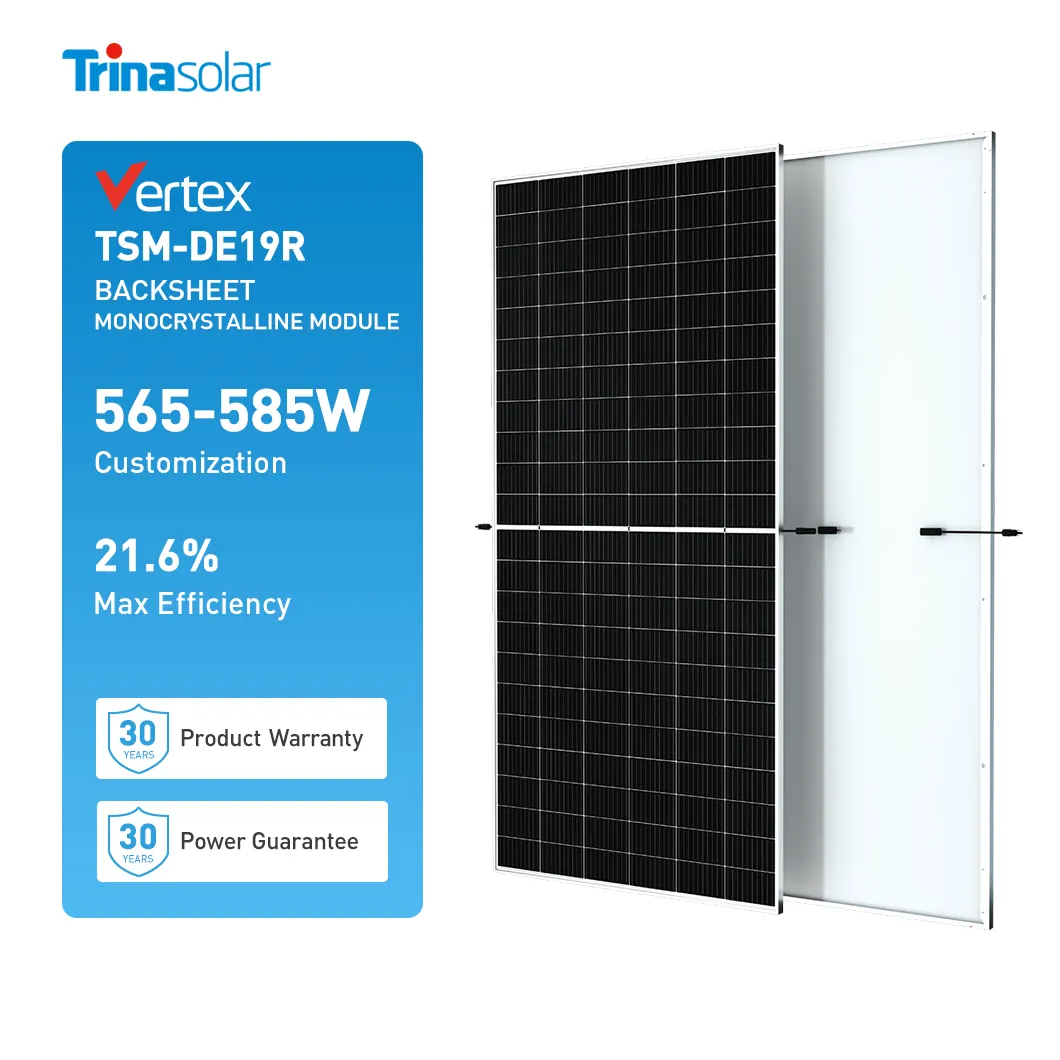 Trina 560 w 565 w Solarpanel-Zellen auf Lager 210 mm monokristalline 570 w 575 w Solar-PV-Phatovoltaikpanels für Haus und Landwirtschaft