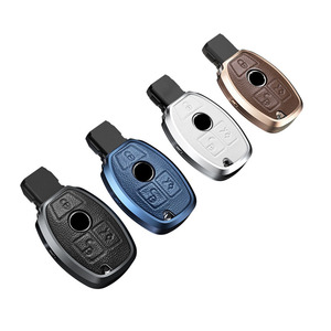 ปลอกหุ้มรีโมทรถยนต์หนังอัลลอยสำหรับ Mercedes Benz CLA GLC GLK W203 W211 W210 W204 A BC C Class AMG