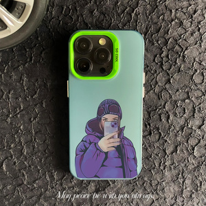 Kızlar için şık tasarımcı PC telefon kılıfı kabuk renkli Coque ile uyumlu iPhone XR XS 16 15 14 13 12 11 Pro Max - Product Image 5