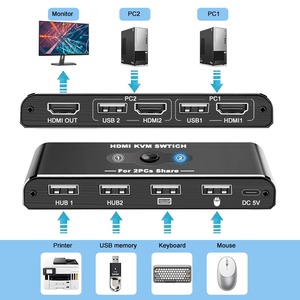 Hdmi 2.0 KVM交换机共享1个显示器4K 60Hz 4 USB用于个人电脑切换器4k hdmi Usb Kvm交换机 - Product Image 2