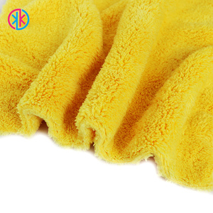 Edgeless mikrofiber havlular profesyonel 70/30 karışımı 500 GSM çift Pile süper peluş mikrofiber otomatik detaylandırma havlu