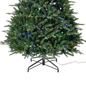 Süper değer noel ağacı önceden aydınlatılmış yapay PVC ve PE yeşil noel ağacı Dural LED 10 fonksiyonları 3ft 15ft - Product Image 6