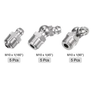 Factory Direct Sales 304 Stainless Steel Straight and <strong>Angled</strong> <strong>Grease</strong> Fitting M10x1mm Metric Thread Hydraulic <strong>Grease</strong> <strong>Nipple</strong>