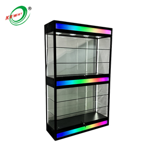 Cao có thể khóa đầy đủ tầm nhìn khung nhôm kính hiển thị tủ cho cửa hàng khói kính trưng bày - Product Image 3